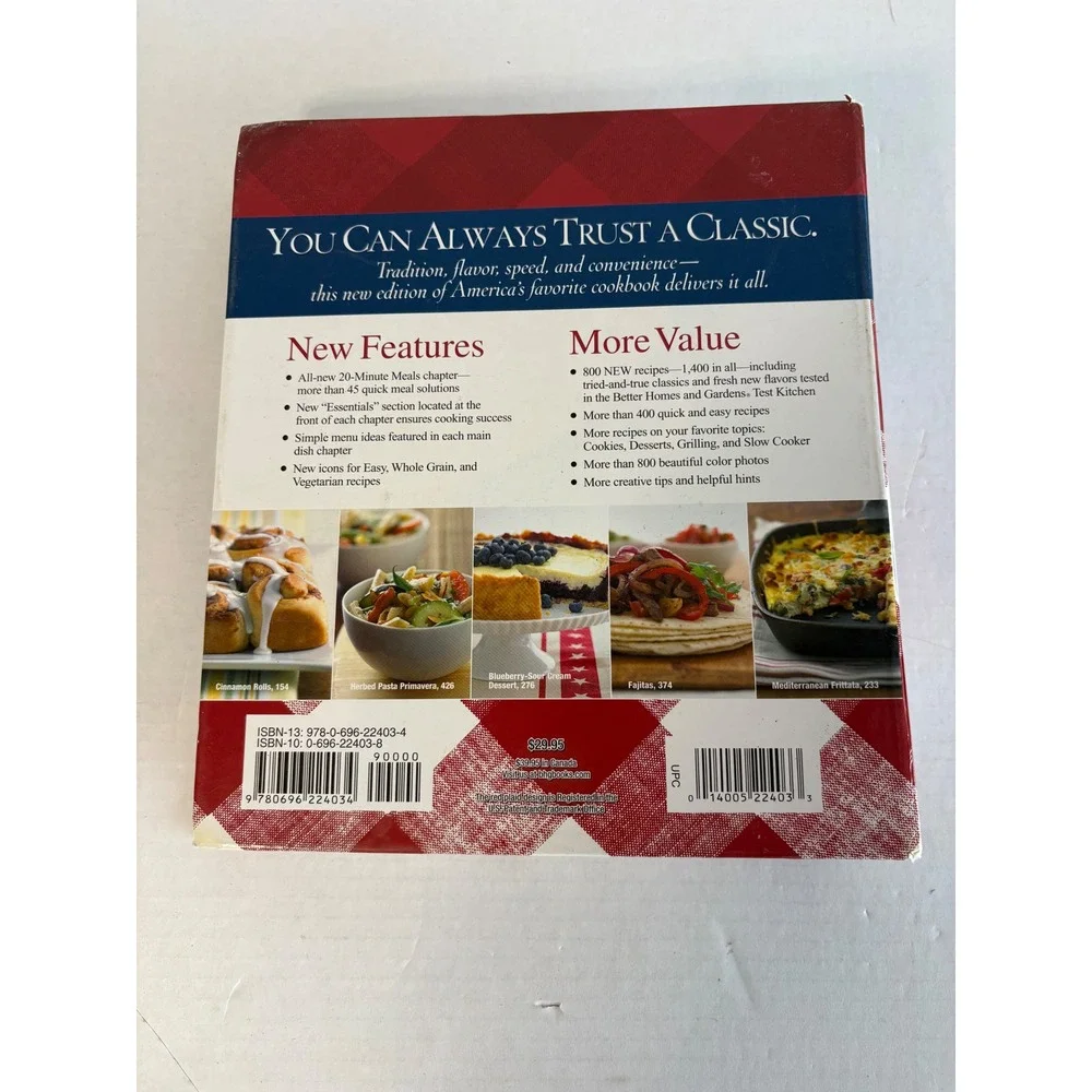 Better Homes and Gardens New Cook Book Red Gingham Binder Vtg Style 1960s 5-Ring